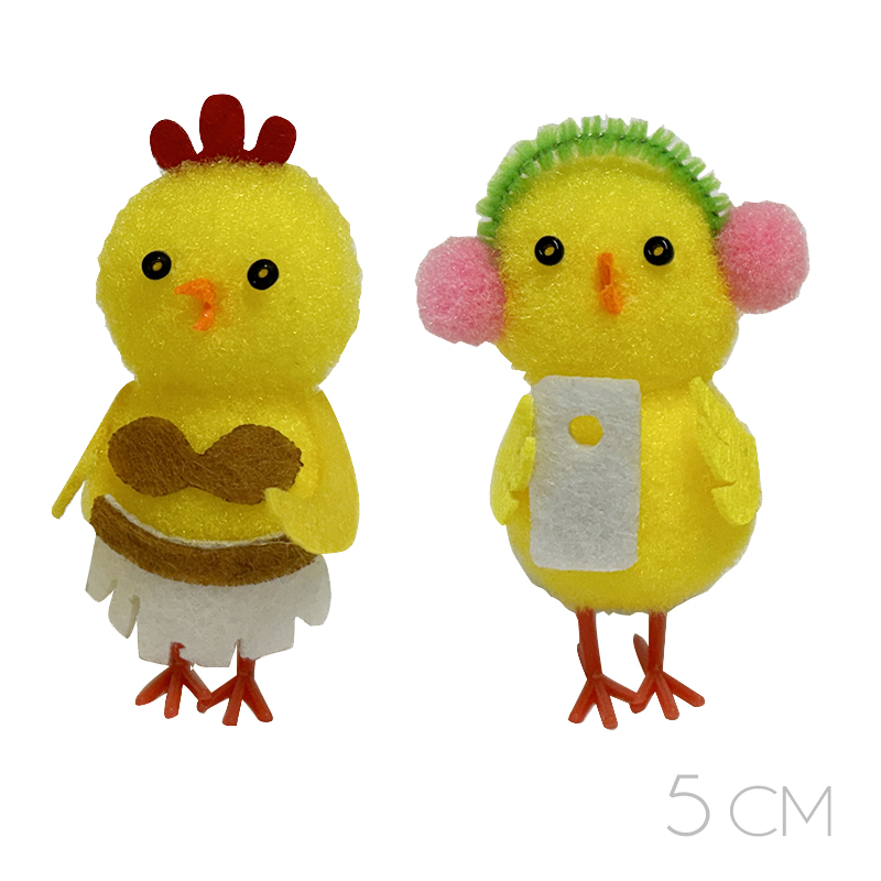 Pollito algodon phone/danza surt.-5 cm. ref 2632 (c. 36 unid.)