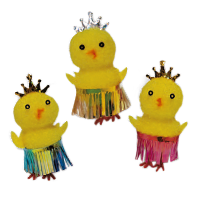 Pollito hawaiano surtido 6 cm. (caja 36 und.)