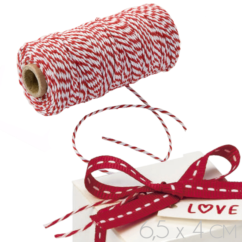 Cordon bicolor (rojo/blanco) 12 hilos