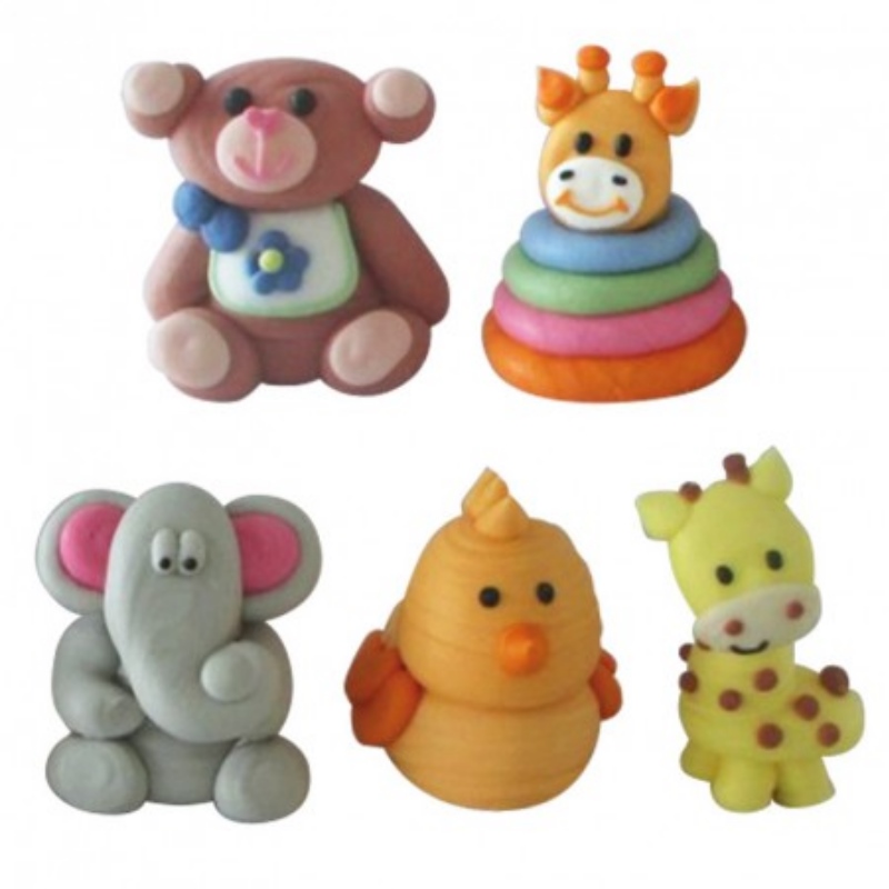Decoracion azucar 3d animales baby (caja 40 und) -205124