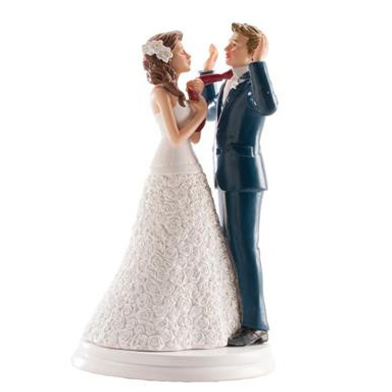 Pareja boda manos arriba 20cm -305066 (caja 2 und.)