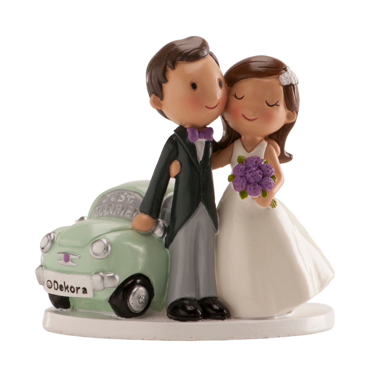 Pareja boda coche "just married" 12 cm. - 305072