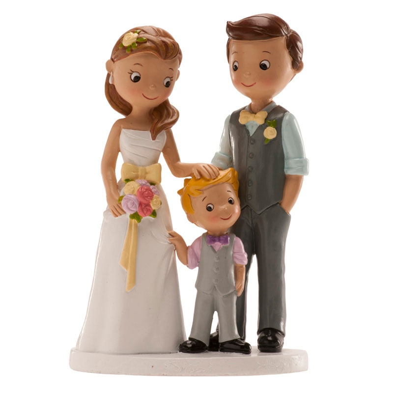 Pareja boda con niño 16 cm ( caja 2 und.) - 305081