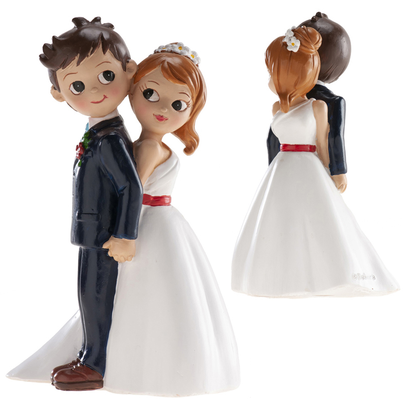 Pareja boda de espaldas 16 cm - 305111