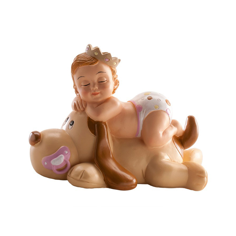 Bautizo niña durmiendo con perro - 310121 (caja 6 und.)