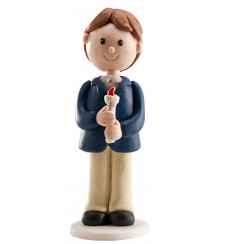 Niño comunion con vela clay 13 cm - 315050 (c. 6 und)