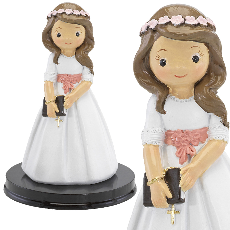 Comunion niña libro/cruz 15.5 cm. (caja 1 und.)