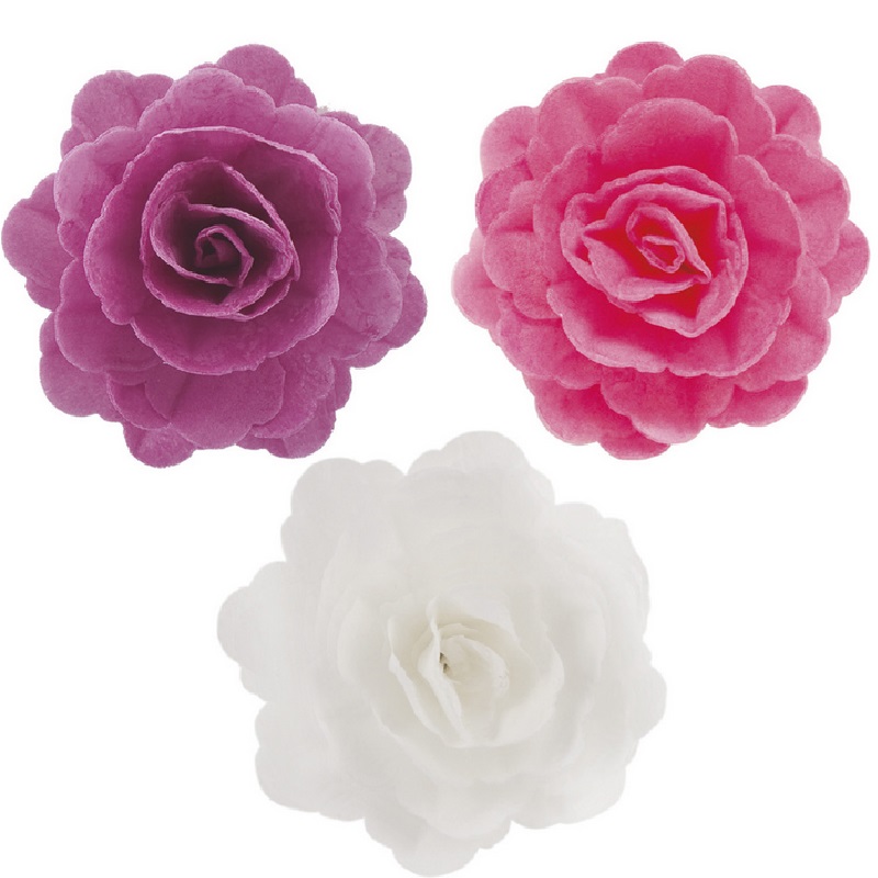 Rosas oblea sdas 7 cm- (caja 15 und.) - 126161