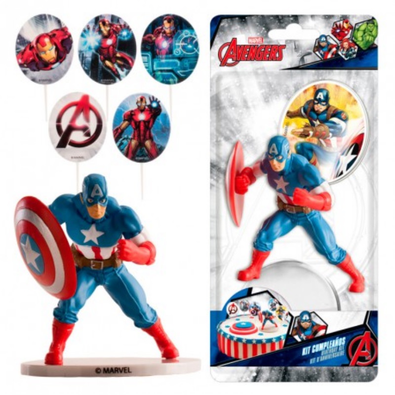 Kit pvc con pinchos capitan america - 303006