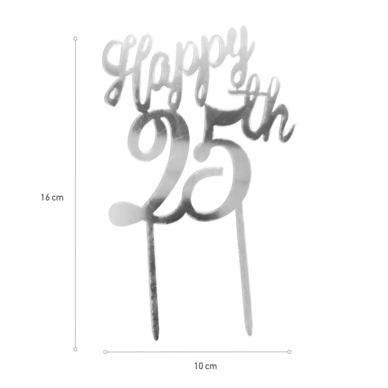 Cake topper 25 aniversario 16x10 - 354107