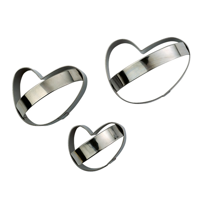 Juego 3 cortadores corazon 80/50/65 h:2 mm. - 535235