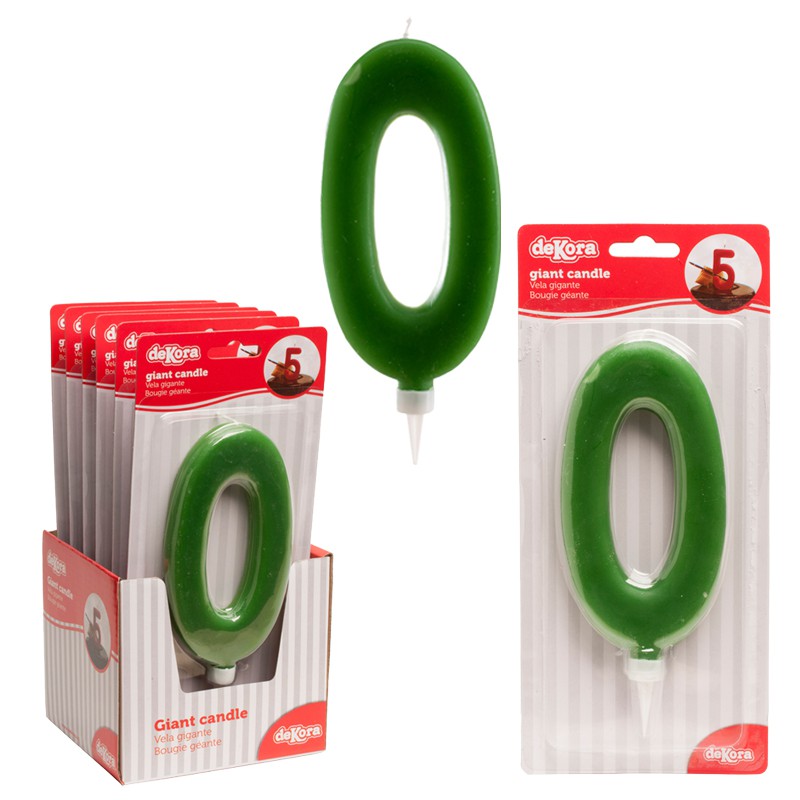 Vela gigante número 0 - 14 cm.-345277