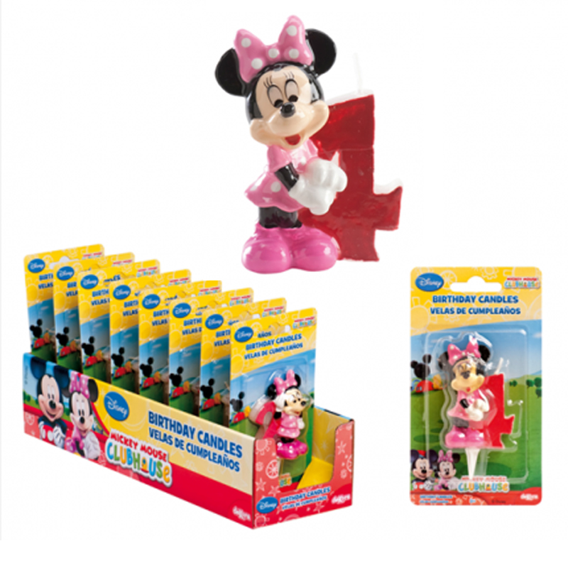Display 8 velas nº 4 minnie 6,5cm -346150