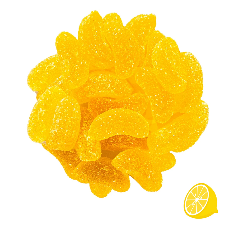 Gajos sabor limon jelly+azucar (bolsa 1 kg.)