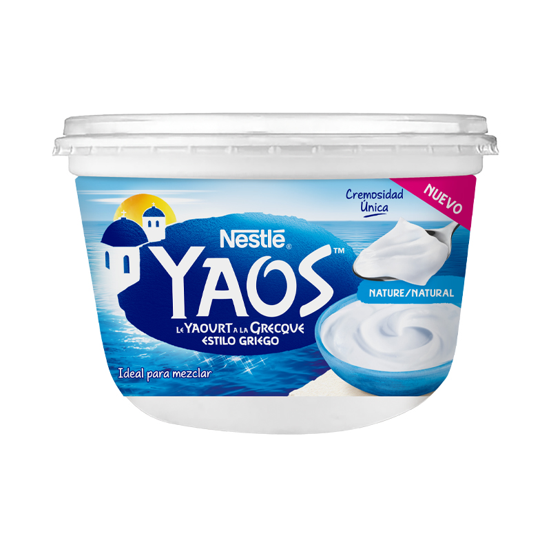 Yogur natural griego nestle yaos natural (cubo 850 gr..)