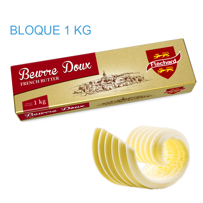 Mantequilla 82%m.g. flechard lingot or.1 kg. (caja 10 kg)