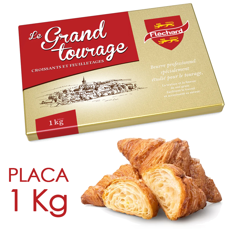 Mantequilla 82%m.g. grand tourage flechard (caja 10 placas x 1 kg)