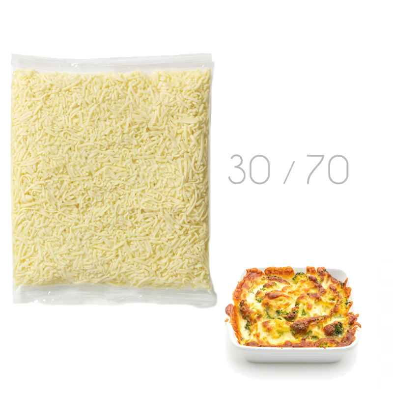 Mozzarella mix/prep.lacteo 30/70% mg.g. (c.10 bolsas de 1 kg)