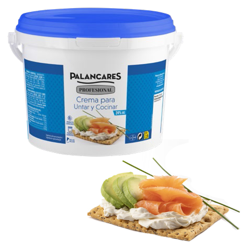 Queso cheese suprema 25%m.g. palancares cubo 5 kg.