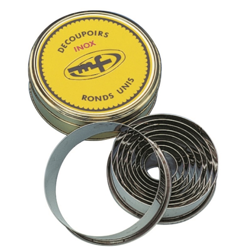 Juego 9 cortadores inox. redondos lisos - mf02301