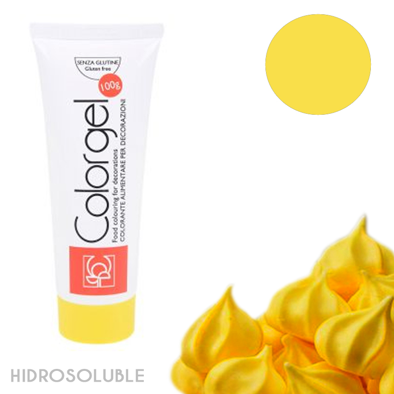 Color gel amarillo limon hidrosoluble (tubo 100 gr)