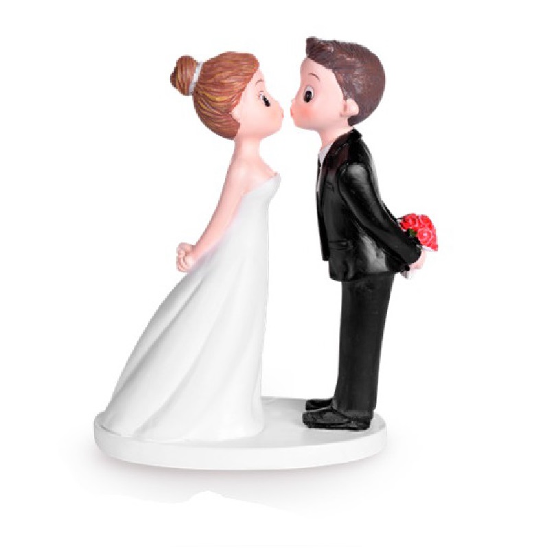 Pareja boda modecor beso - 12 cm. - 28894
