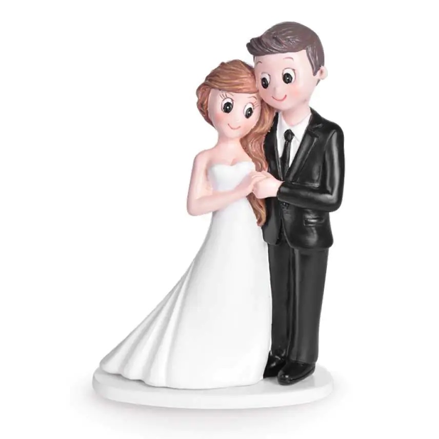 Pareja boda modecor cogidos de la mano - 16 cm. - 28895