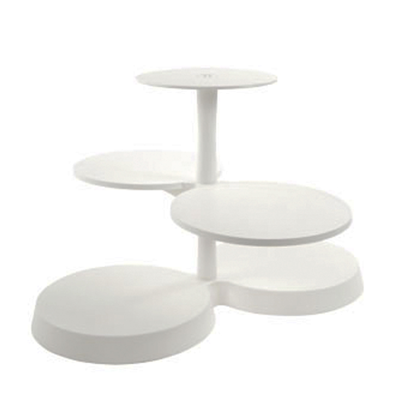 Tartero blanco 5 platos plastico - 30011