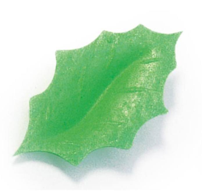1091/a hoja oblea verde acebo 5 cm.(c.500 und.)