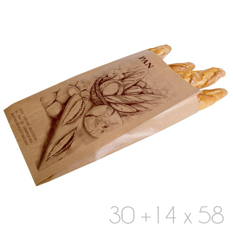 Saquito kraft 30+11x60 ref. 1sac - caja 500 unid