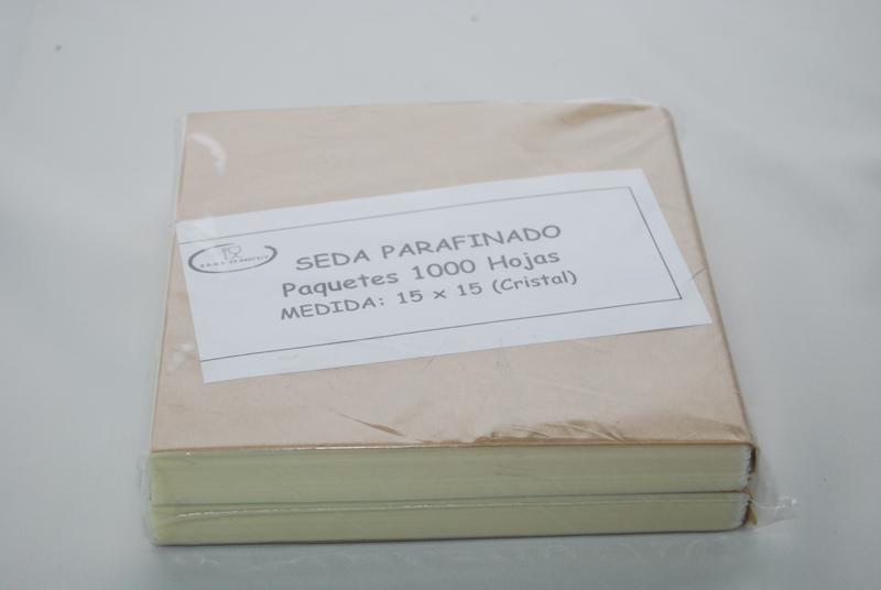 Papel cristal 15x15 seda paraf. 30 grs(bolsa 1mill