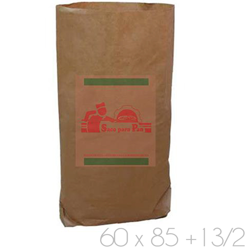 Saco de papel 60x85+13/2 (flejados - pq. 25 unds.)