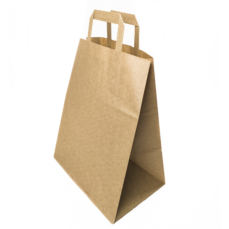 Bolsa papel kraft asa plana r.5kp s/imp. (26x14x32 ) c.250 und.