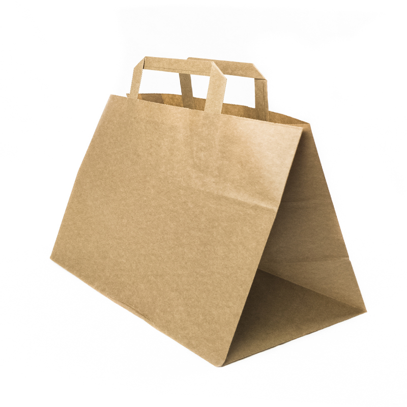 Bolsa papel kraft asa plana 1kpe s/imp. (32x22x25 ) c.250 und.