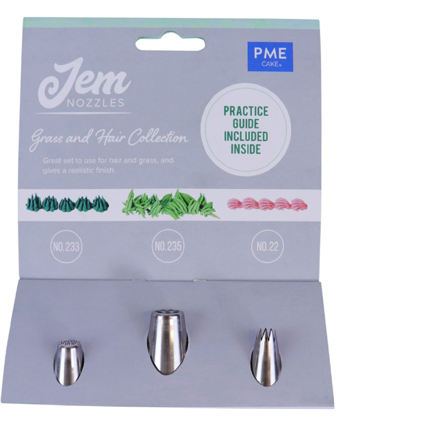 Pme-juego boquillas coleccion hierba y pelo jem(22-233-235)-nz1008