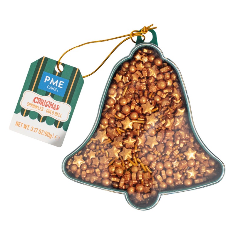 Pme - sprinkle navideños campana dorada (90 gr.) ch25sks001