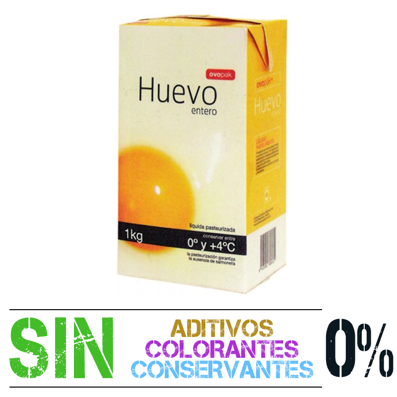 Huevo entero liquido ovopak pasteurizado(c.6 bricks.x 1 kg.)