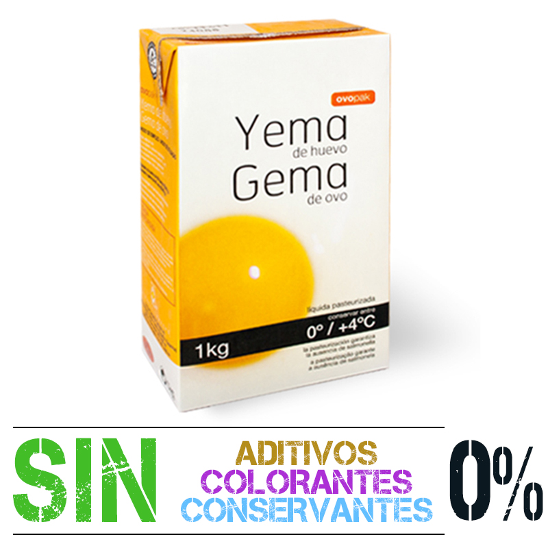 Yema de huevo liquido ovopak pasteurizado(c.6 brik x 1 kg.)