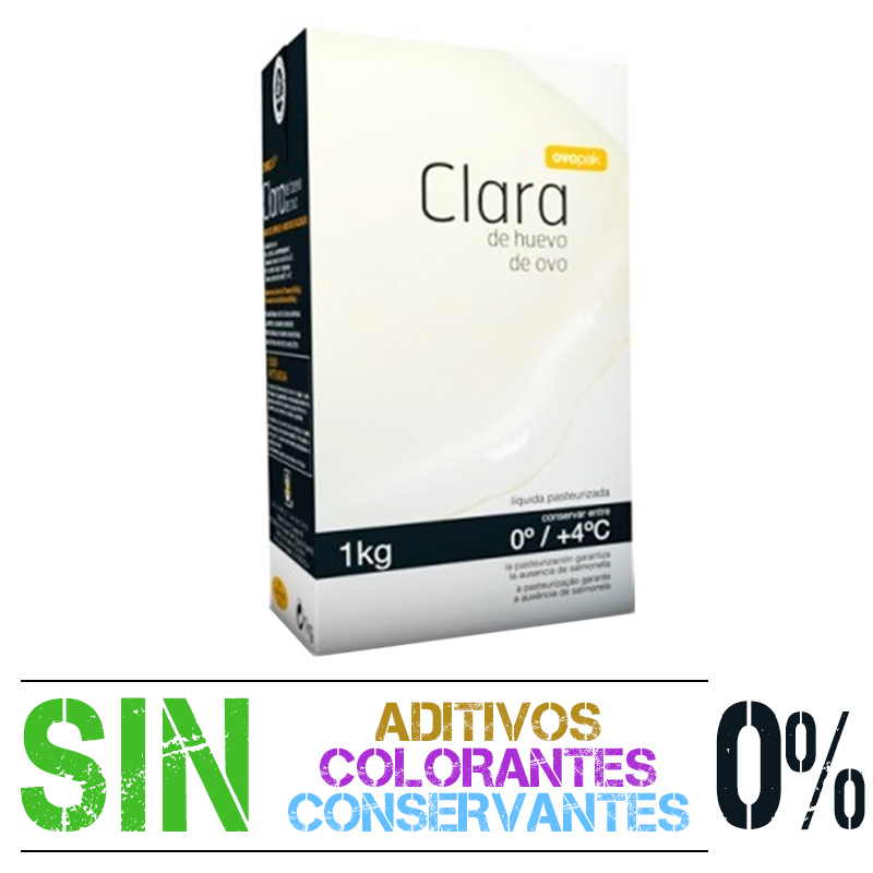 Clara de huevo liquido ovopak pasteurizada(c.6 brik x 1 kg.)