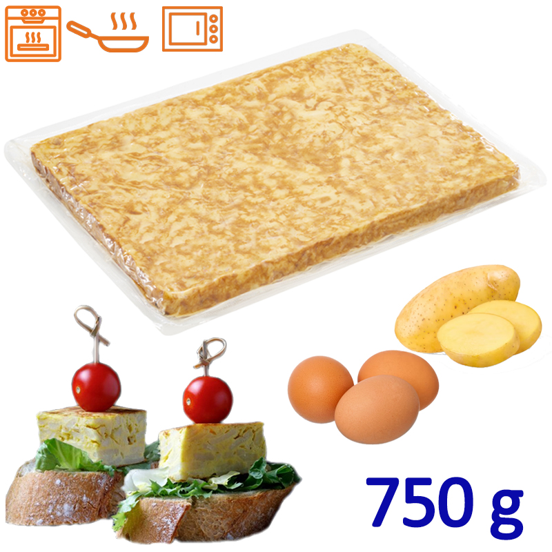 Tortilla de patatas plancha 750 grs. natural (c.10 un.)