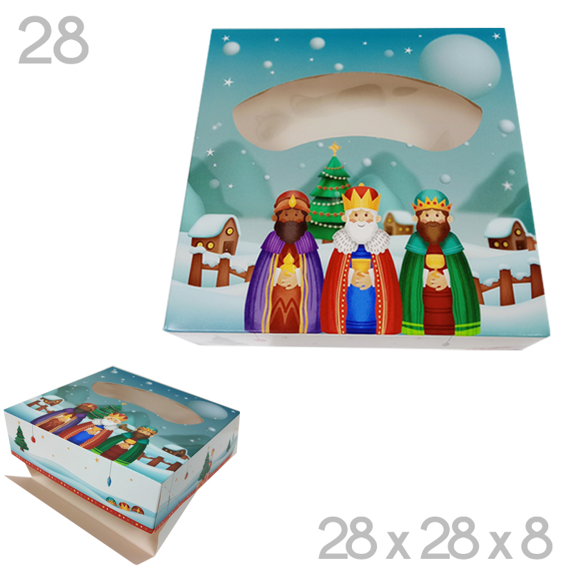 Caja roscon nº 28 c/vent. azahar (28x28x8)(c.100 u)