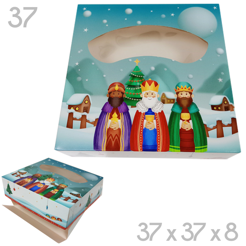 Caja roscon nº 37 c/vent reyes (37x37x8)(c. 75 u)