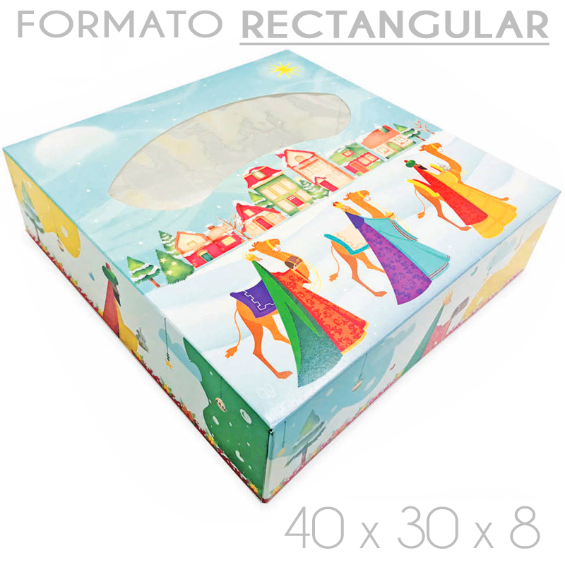 Caja roscon nº 43 c/vent fantasia (40x30x8)(c.100 u