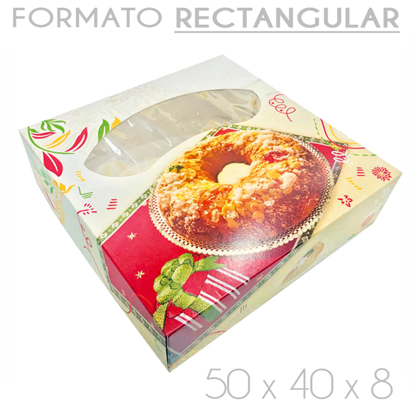 Caja roscon nº 50 c/vent ilusion (50x40x8) (c.75 u)