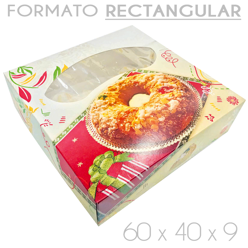Caja roscon nº 60 c/ vent.fantasia 60x40x9-c.50 u