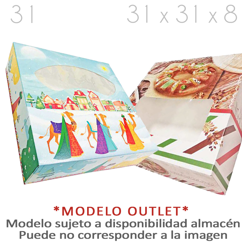 Caja roscon nº 31 c/vent outlet (31x31x8)(c.100 u.)