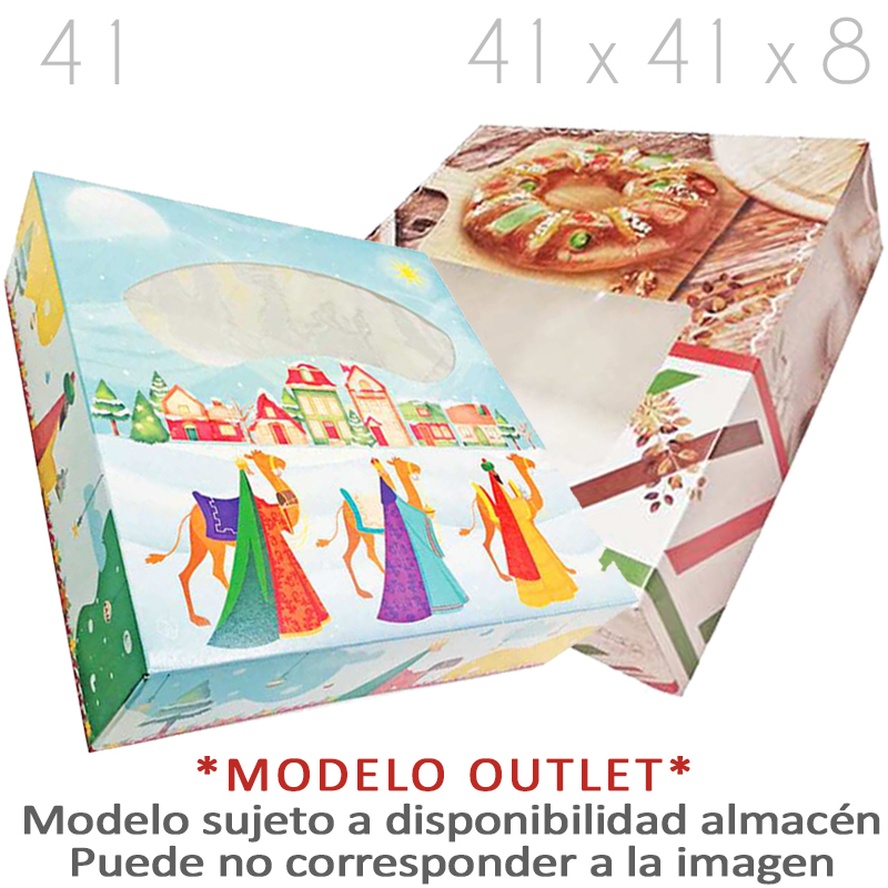 Caja roscon nº 41 c/vent.outlet (41x41x8)(c. 75 u)