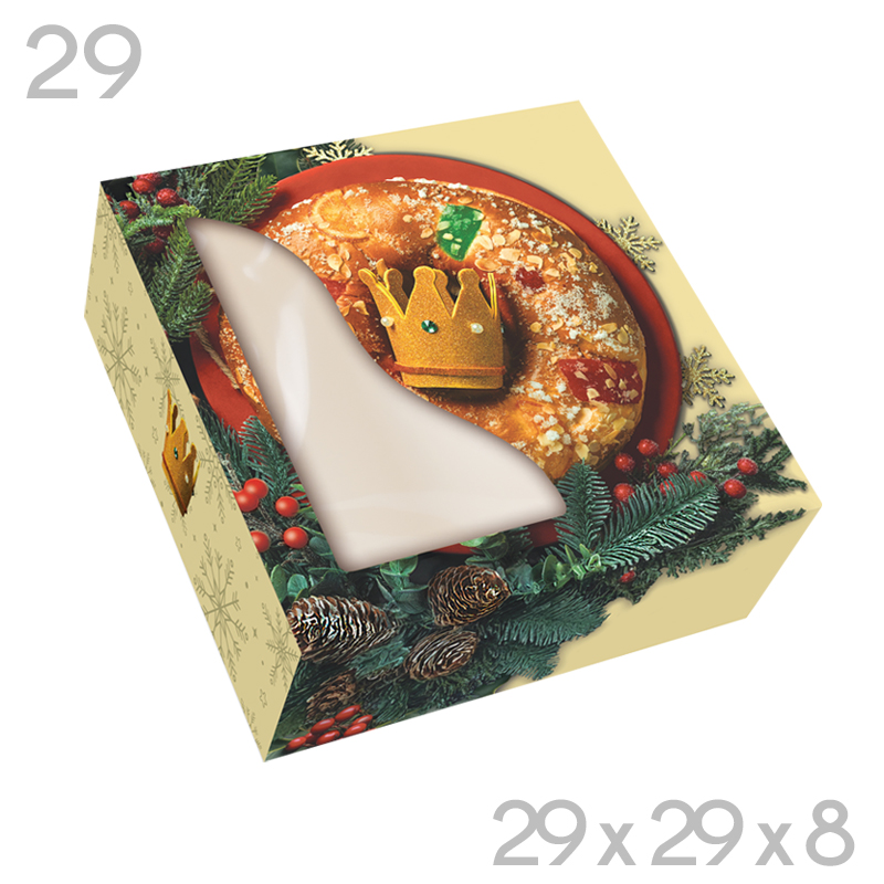 Caja roscon (29x29x8) alteza vtna (pq.50 und)