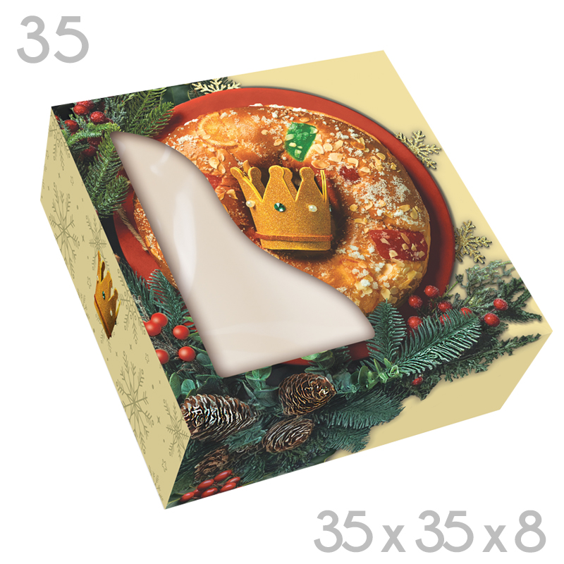 Caja roscon (35x35x8) alteza vtna (pq.25 und)