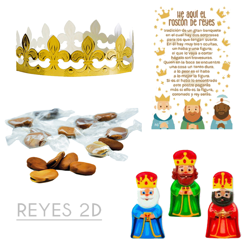 R. caja surt. roscon c/ corona flor de lys (caja 100 und.)